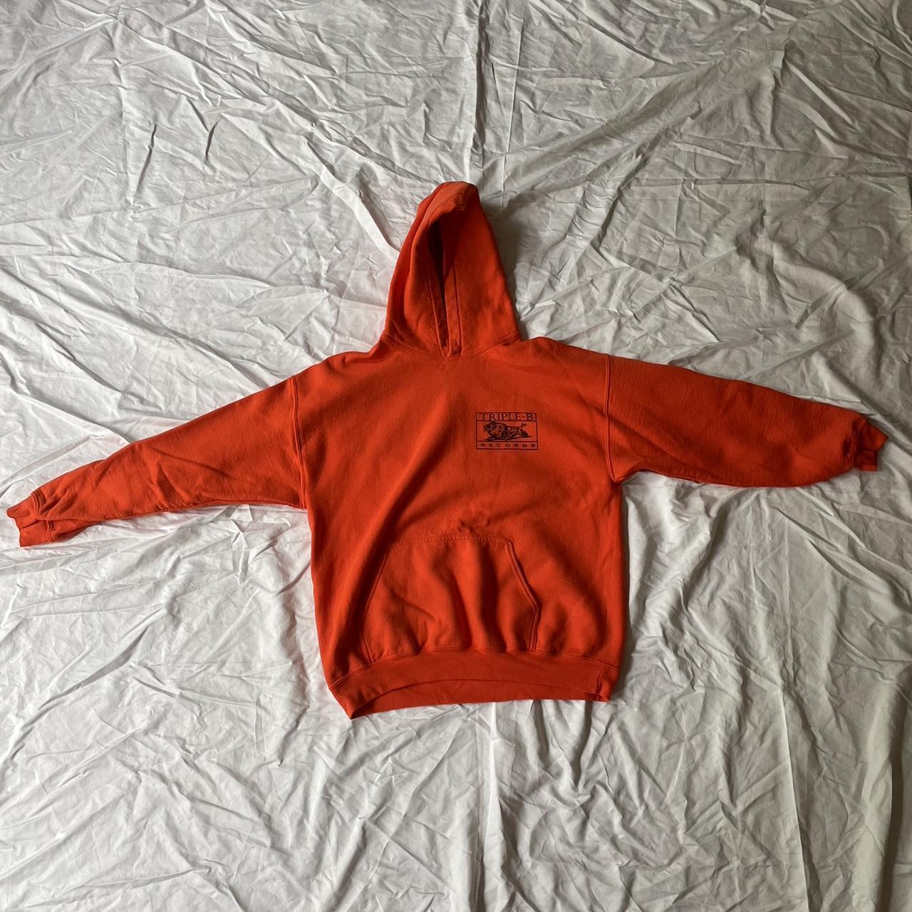 Men's Orange and Black Hoodie | Depop