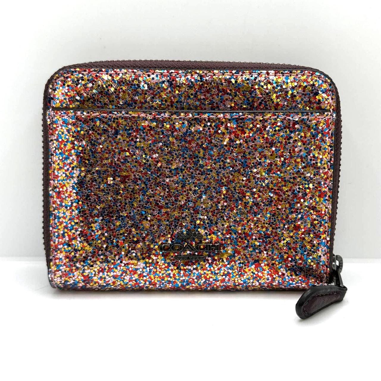 COACH x Keith Haring Leather Sequin Heart Coin Pouch