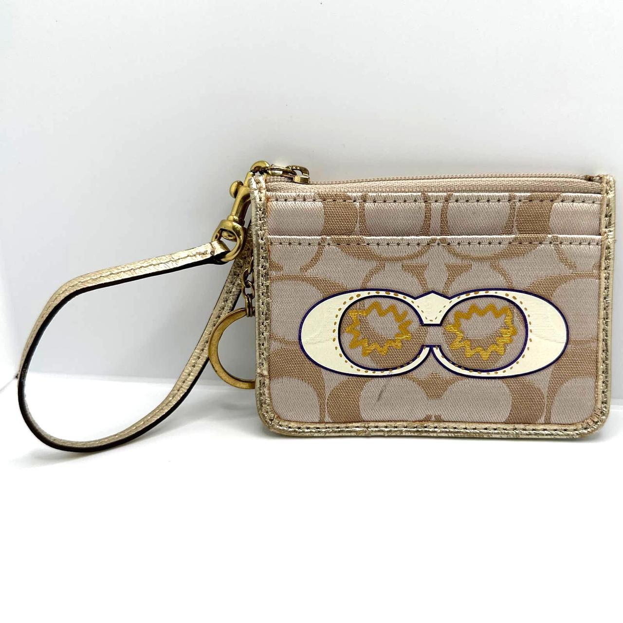 Coach signature sales coin purse