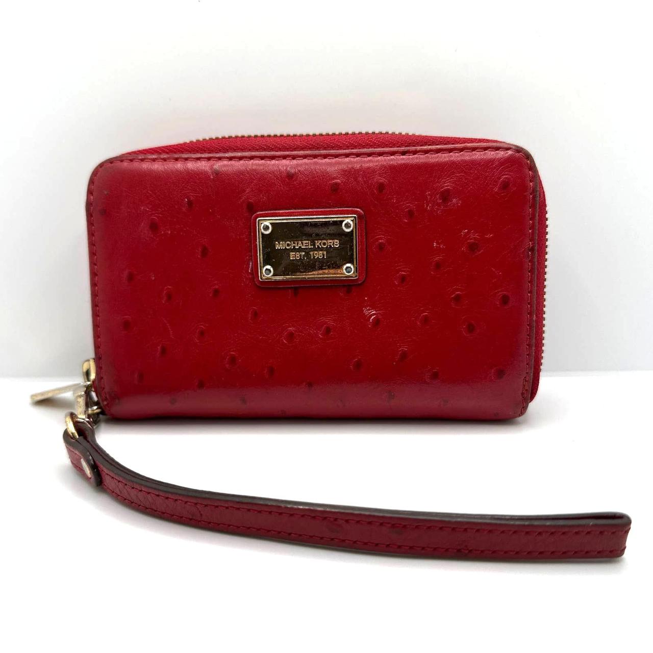 Michael kors small online red wallet