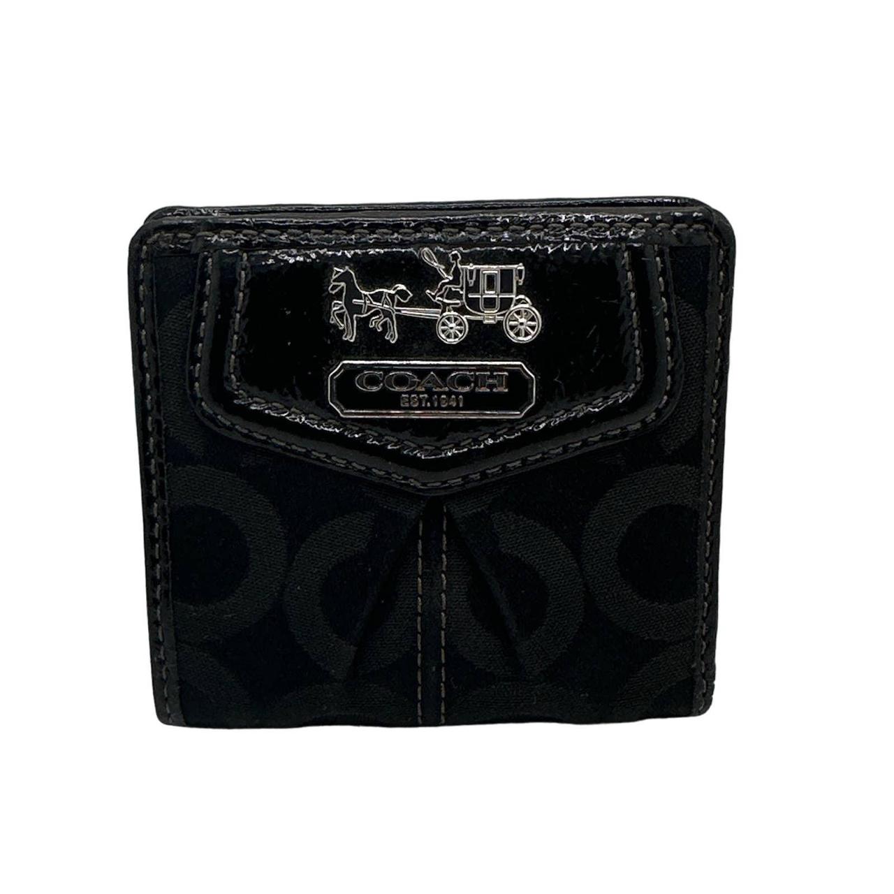 Coach black small online wallet