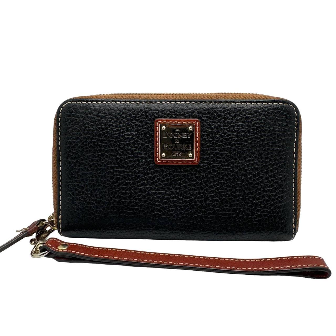 Dooney & Bourke Pebble Medium Zip Around Wallet Black