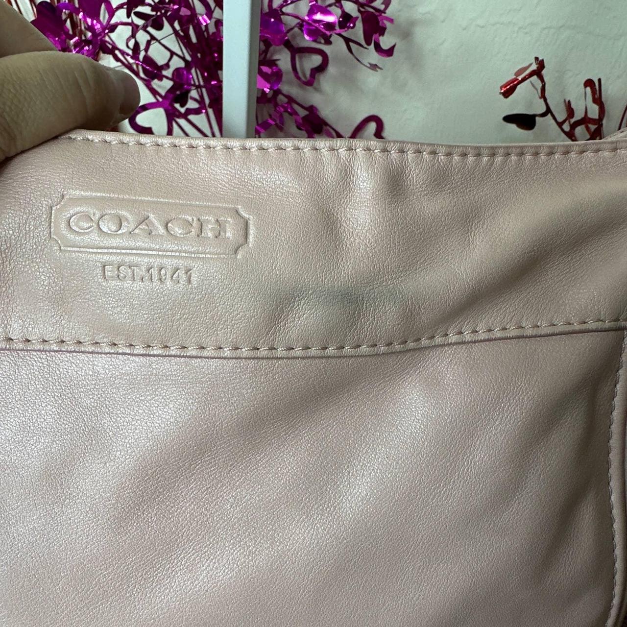 COACH Zoe Light Pink Soft Shoulder Bag Pink - Depop