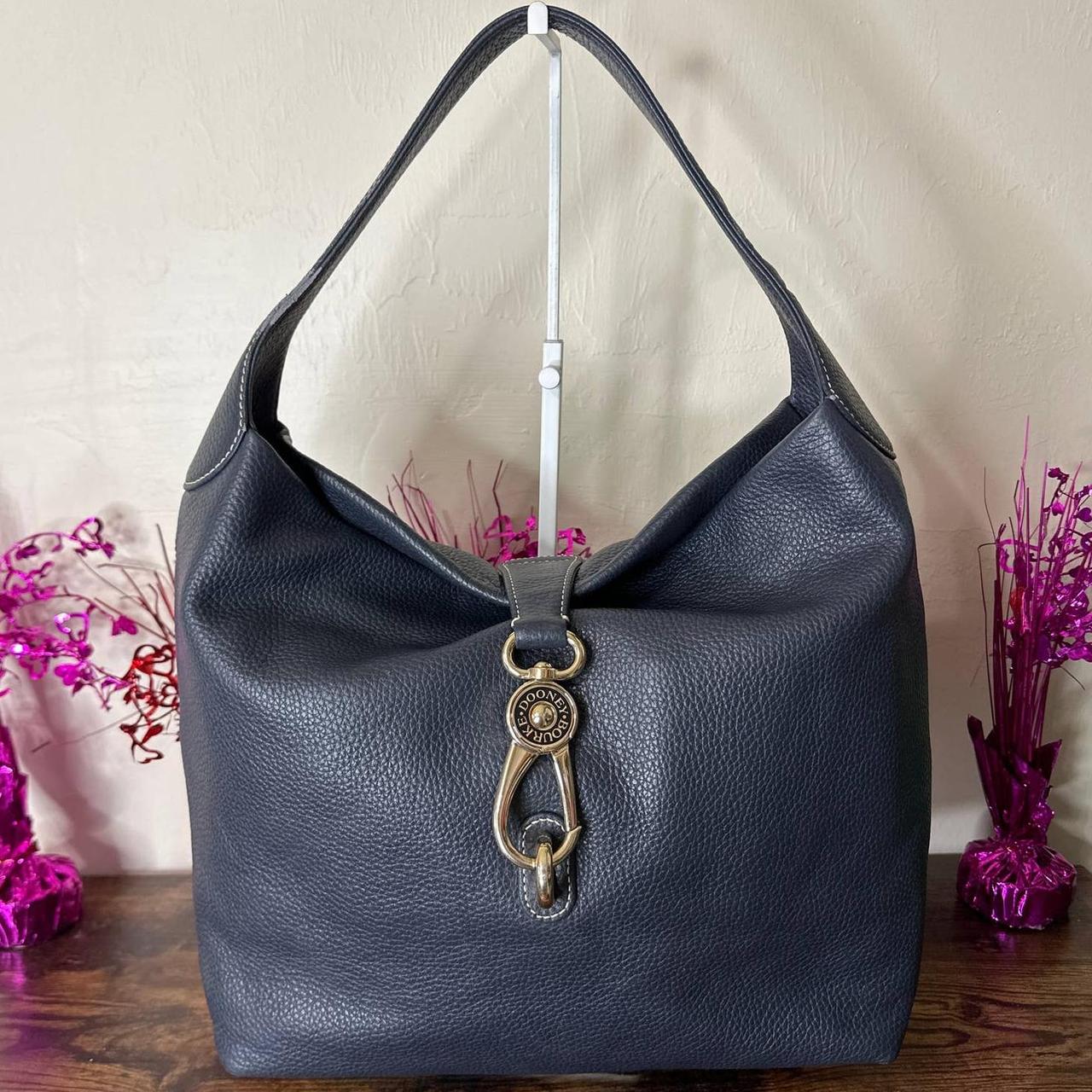 Dooney and bourke hobo online bag with logo lock