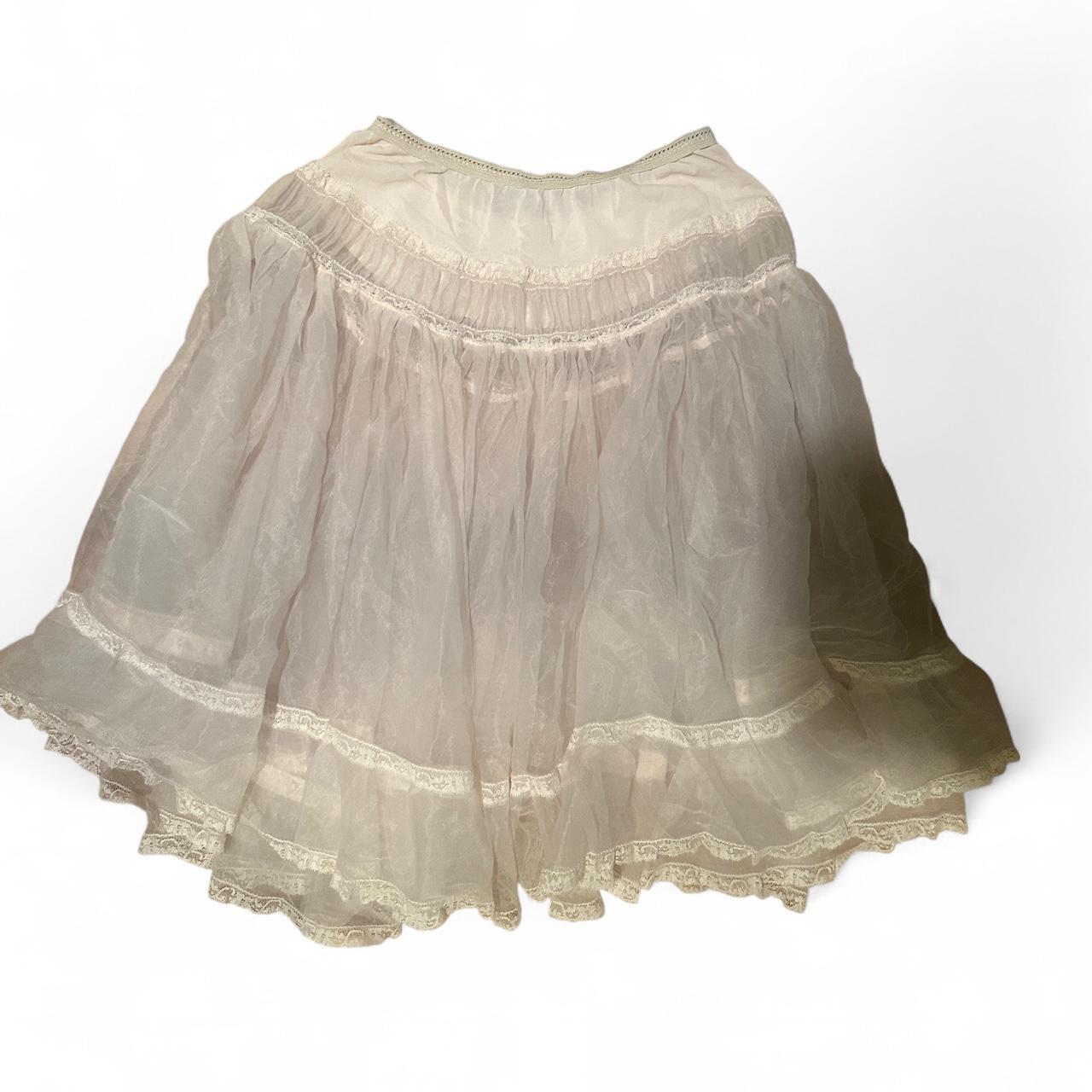 Women's Skirt - Cream/White - S – Vintage Cream a… - image 1
