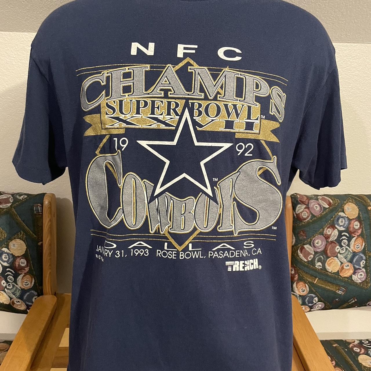 Vintage 1992 Dallas Cowboys NFC Champions Boxy - Depop