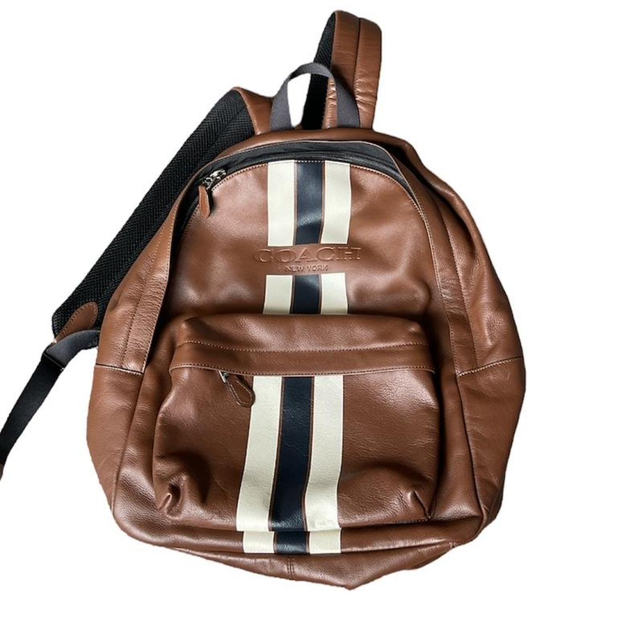 Coach Leather Striped Backpack | Spring 2023
