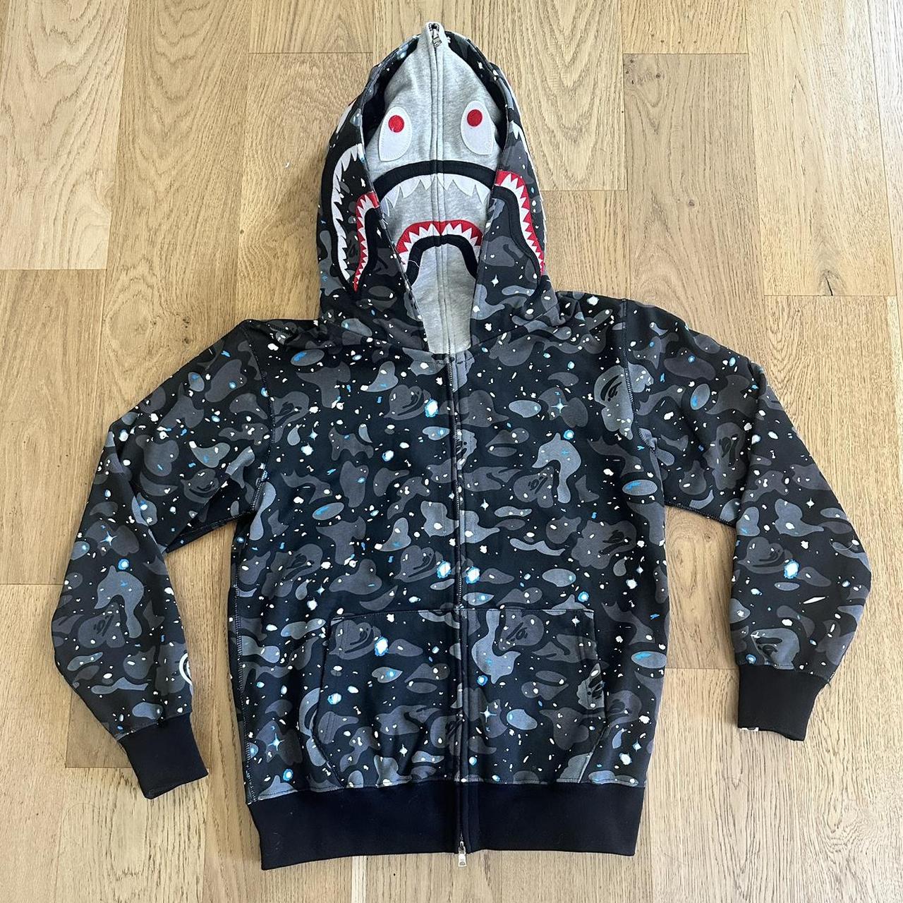 BAPE Space Camo Shark Full Zip Double , Authentic