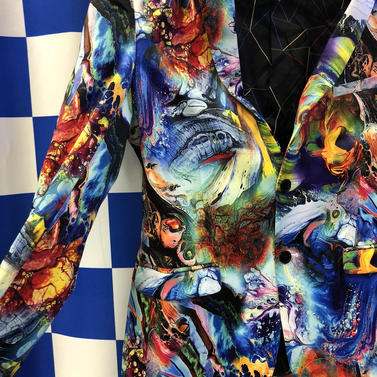 Men's Jacket - Multi - S – Multicoloured psychede… - image 3