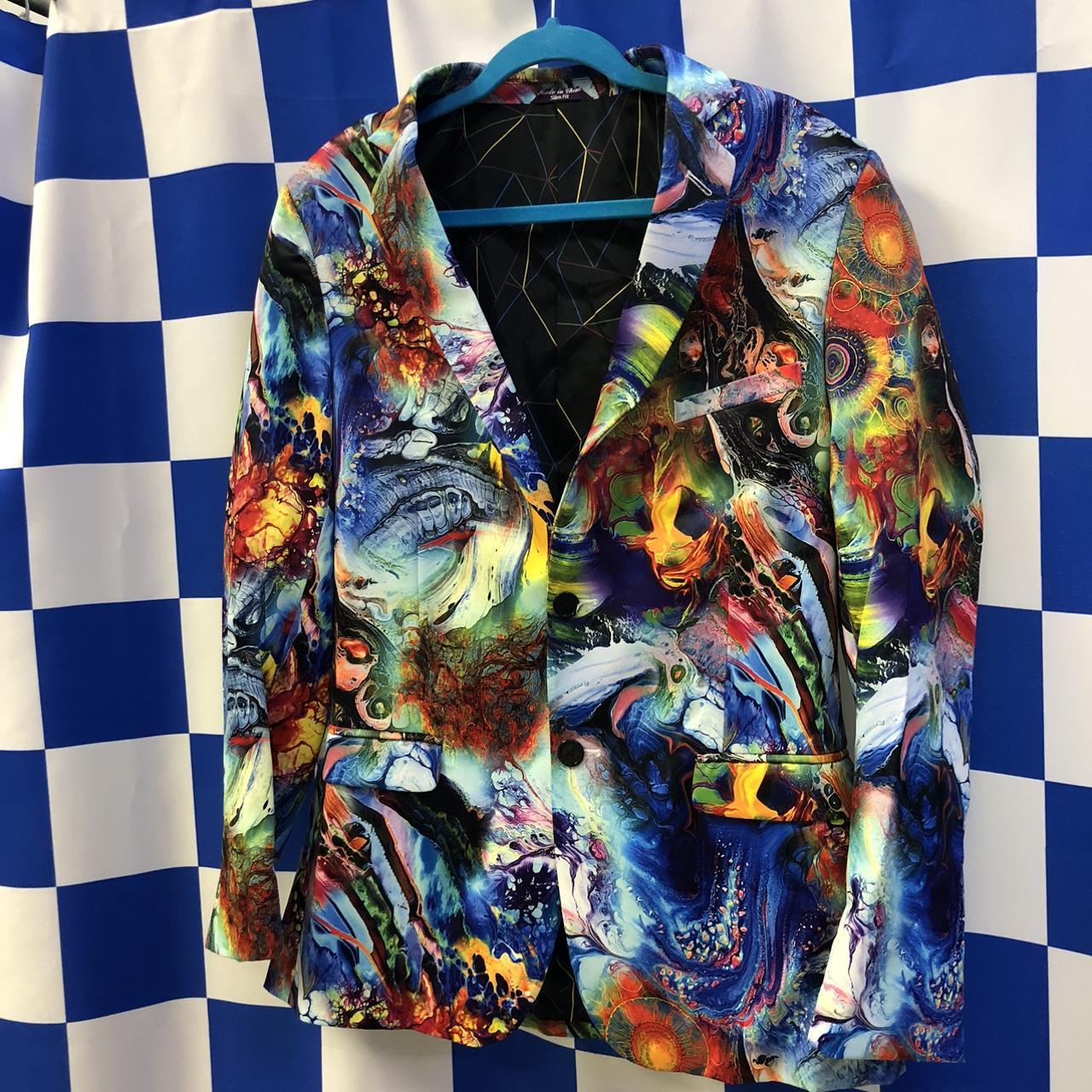 Men's Jacket - Multi - S – Multicoloured psychede… - image 2