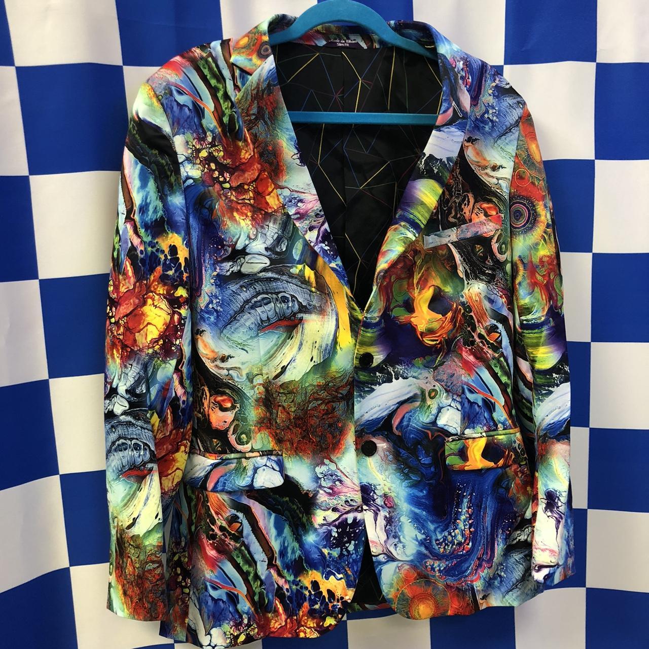 Men's Jacket - Multi - S – Multicoloured psychede… - image 5