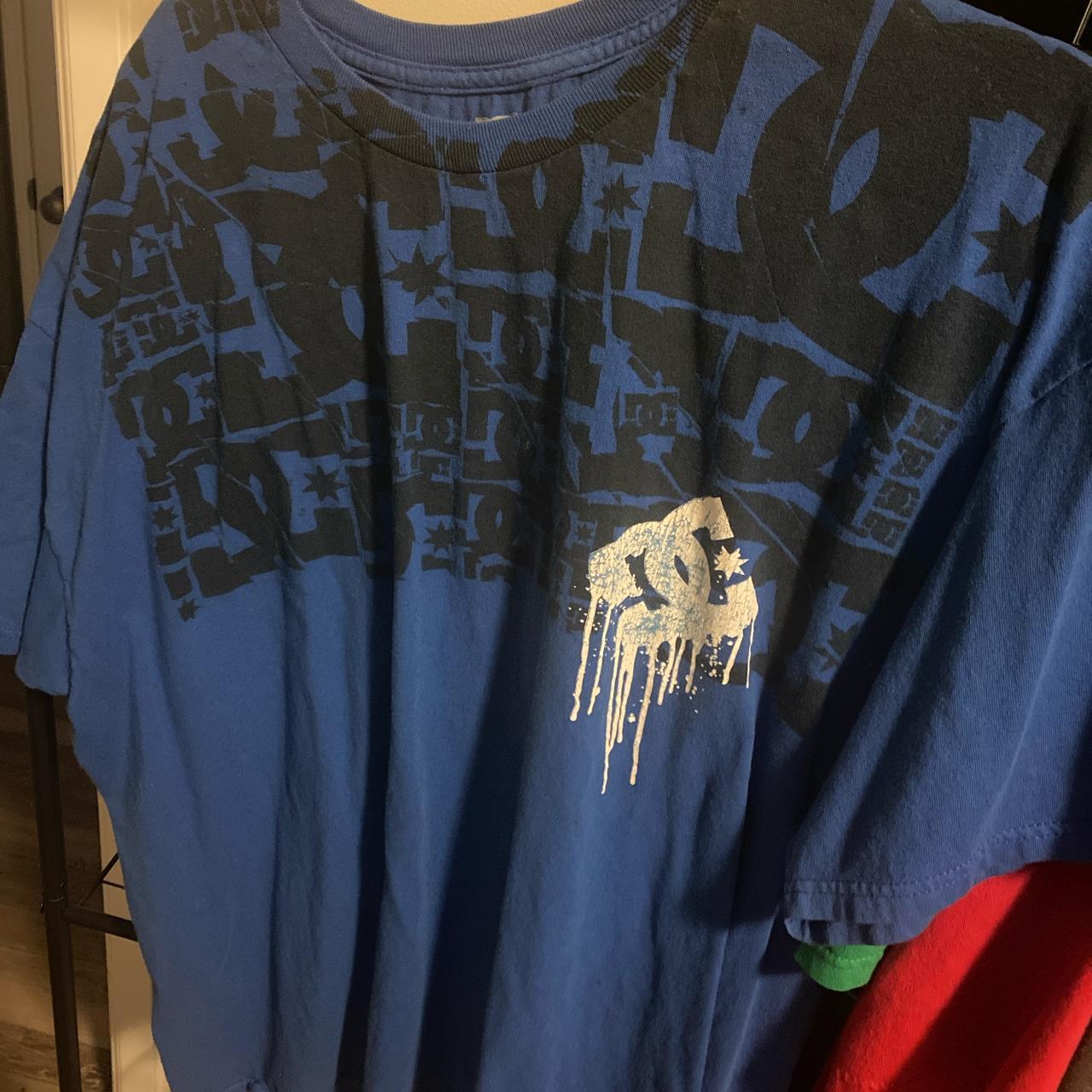 blue dc shirt worn once good condition Depop