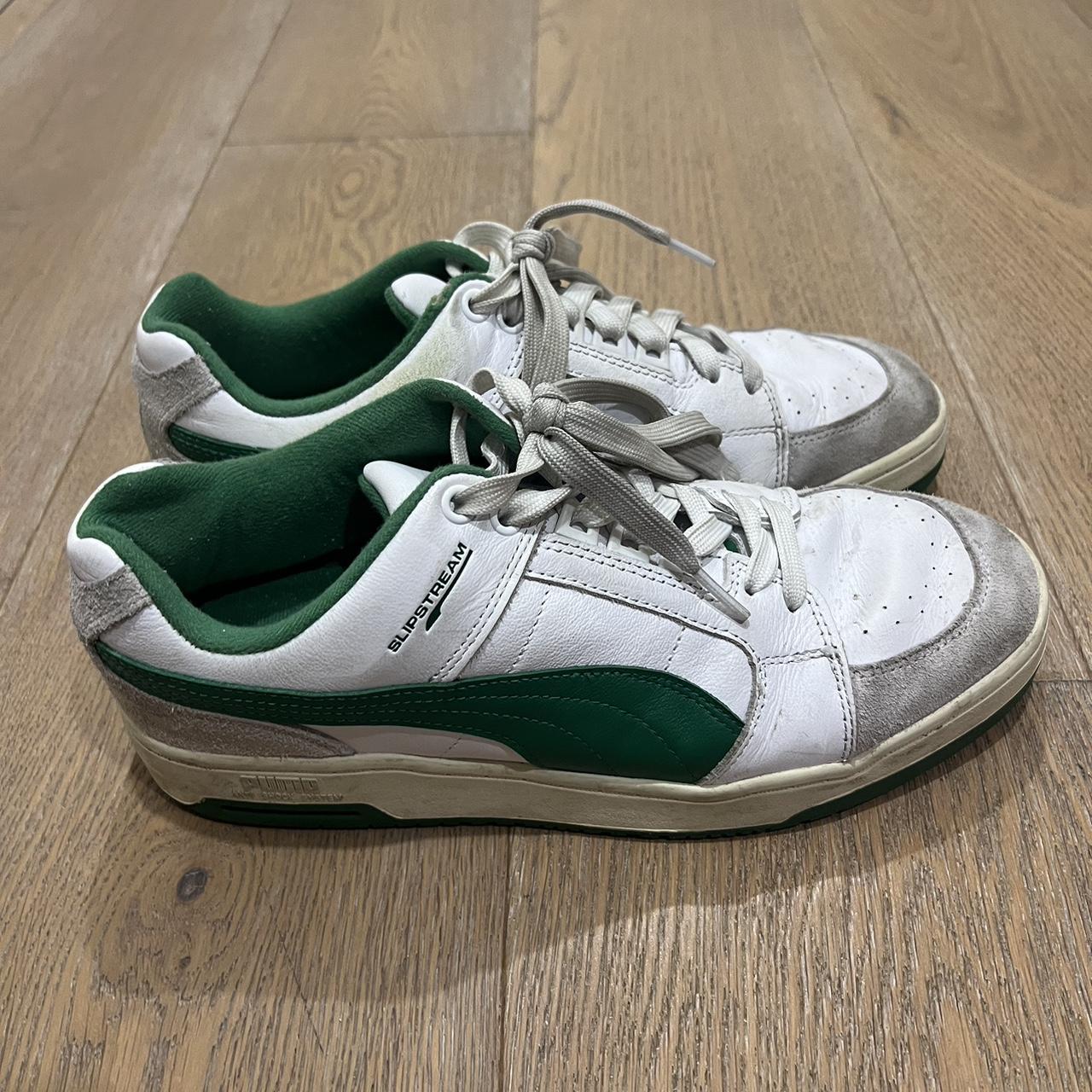 PUMA Slipstream Lo Retro “White Amazon Green” RRP:... - Depop