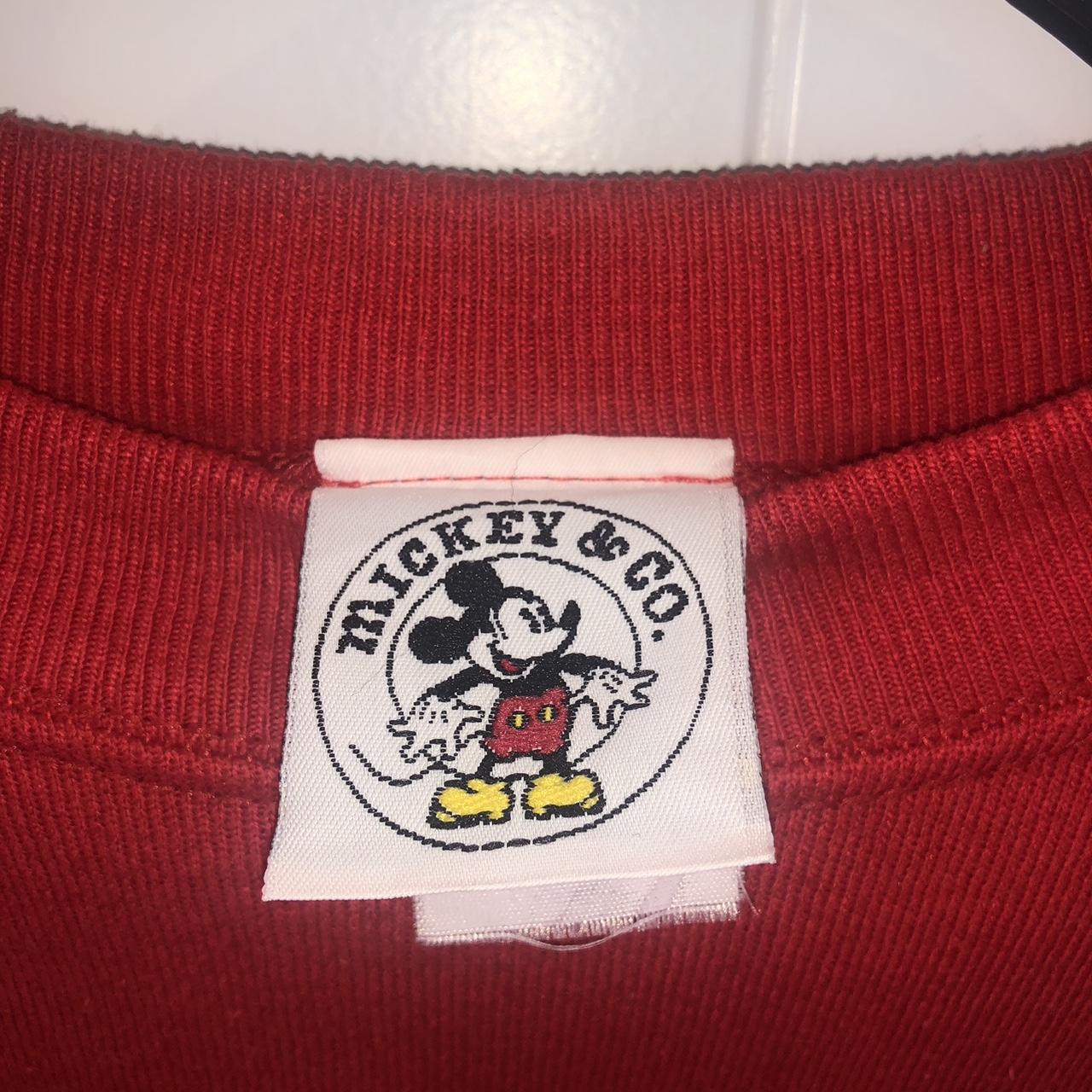 Vintage Disney Mickey Mouse Jumper   Red ‘mickey - Depop