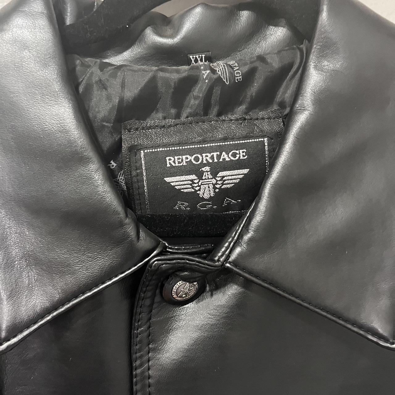 reportage r.g.a leather jacket new with packaging - Depop