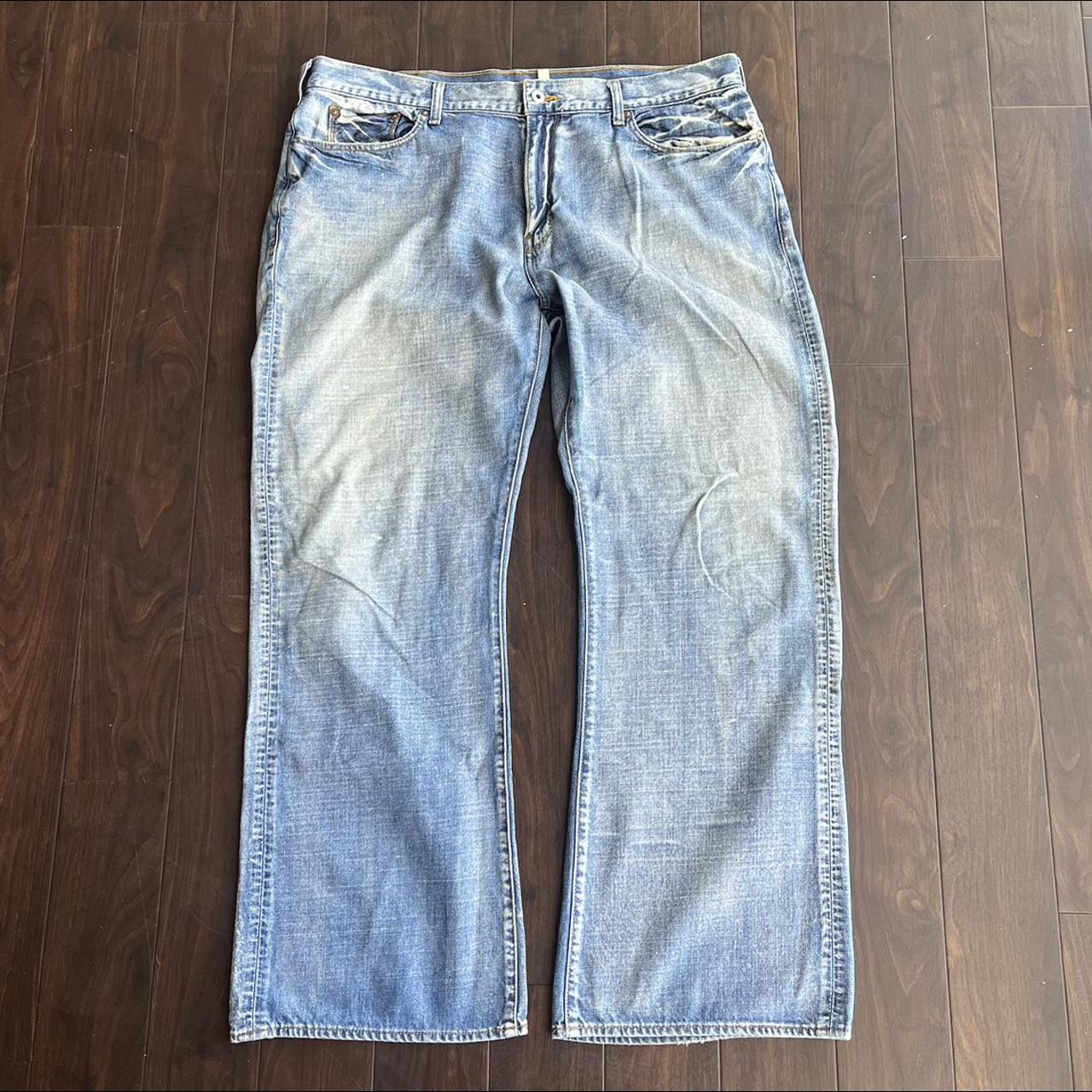 insanely baggy guess y2k bootcut jeans with a huge... - Depop