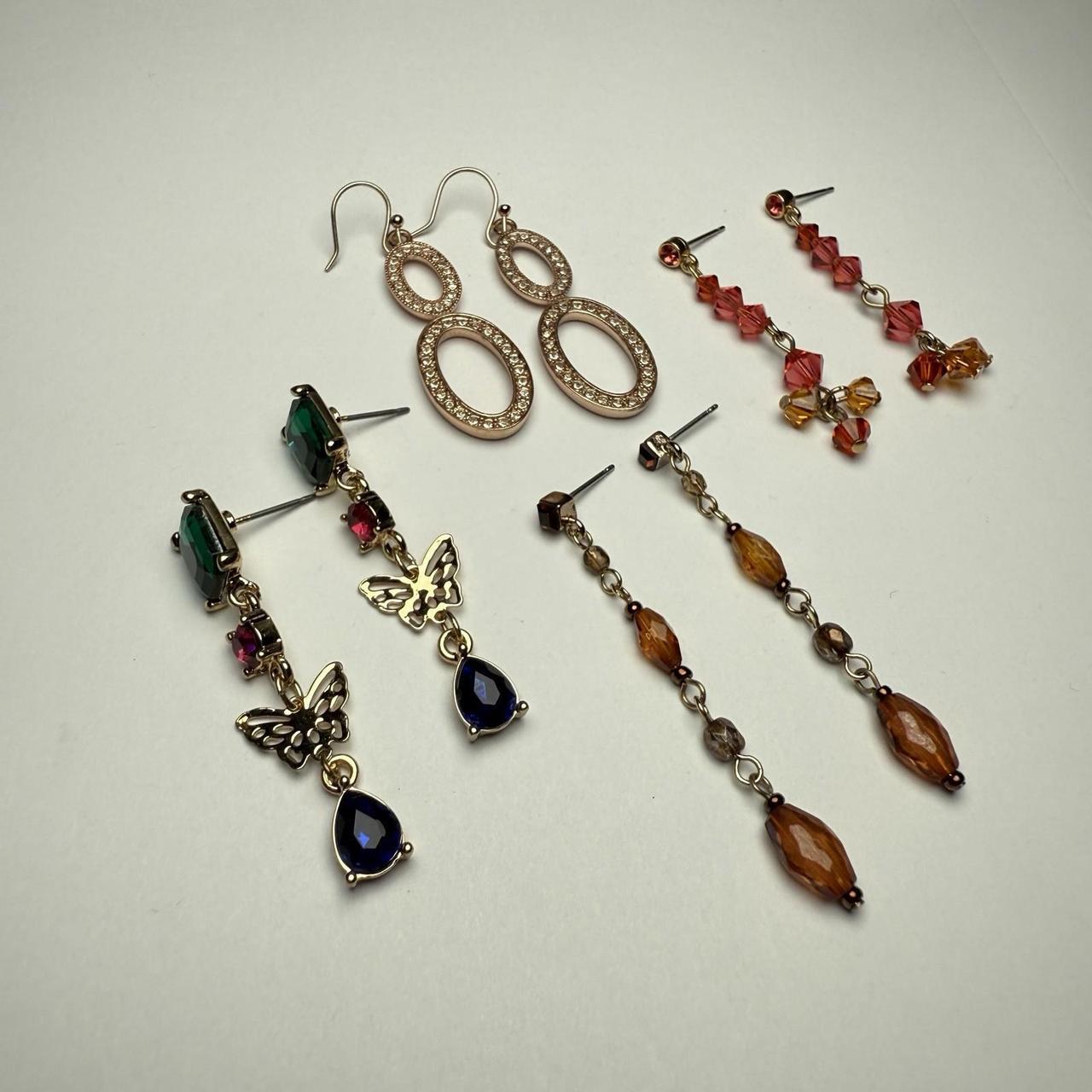 Women's Earrings - Multi – Rhinestone Dangle Drop… - image 1