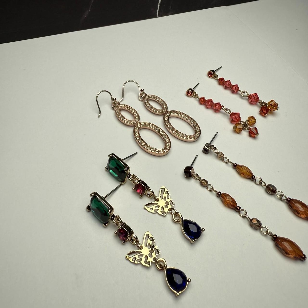 Women's Earrings - Multi – Rhinestone Dangle Drop… - image 2