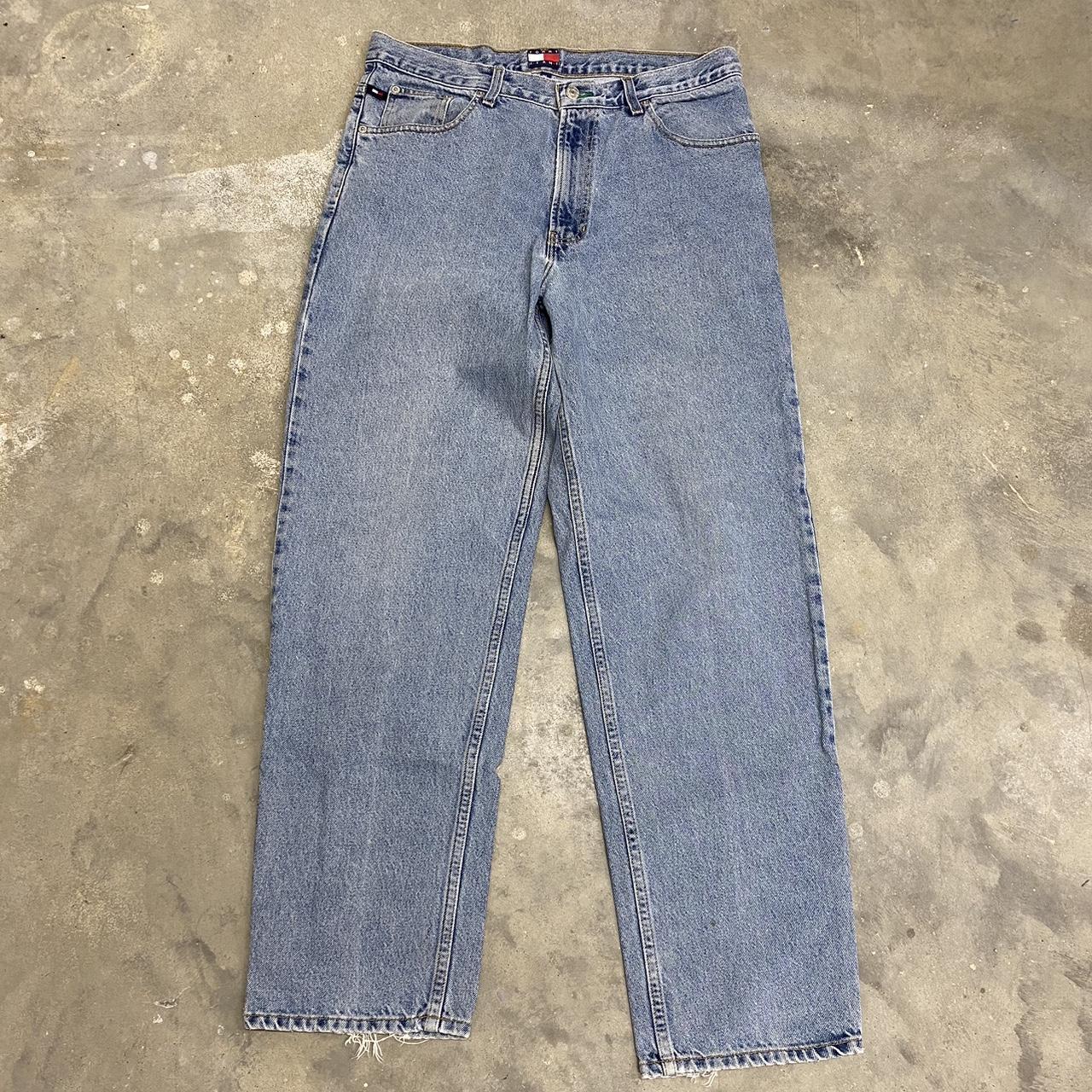 Vintage 90s/ Y2K Denim Jeams. Tommy Hilfiger Baggy... - Depop