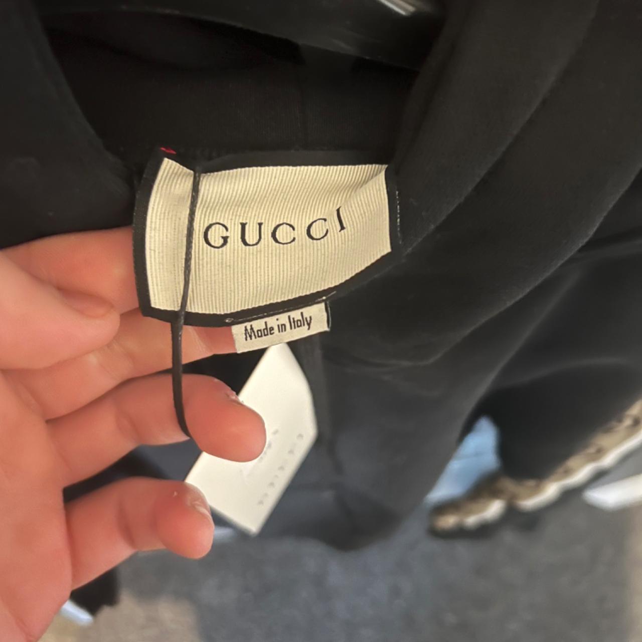 Gucci Men's Black and Khaki Hoodie | Depop