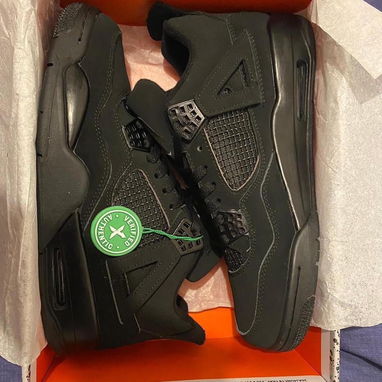 Jordan 4s Black 🐈‍⬛ size 9 Not worn, Selling as they... - Depop