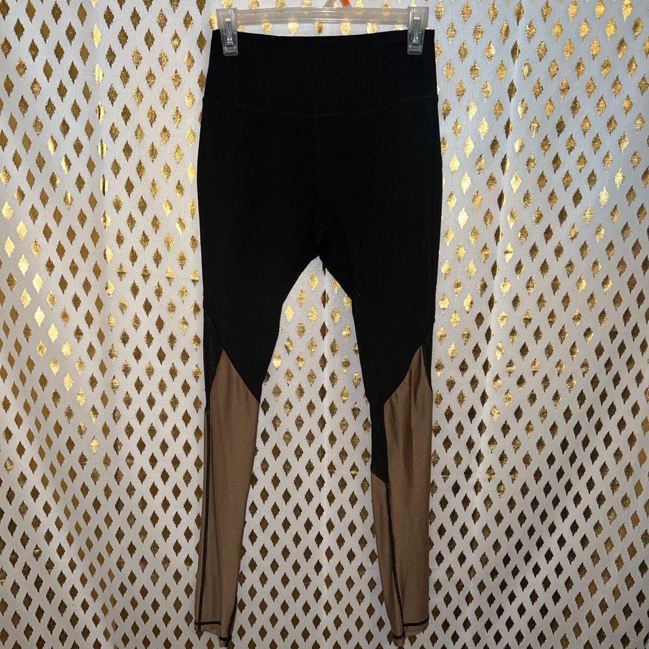 Black gold and mesh leggings rue 21 size S - Depop