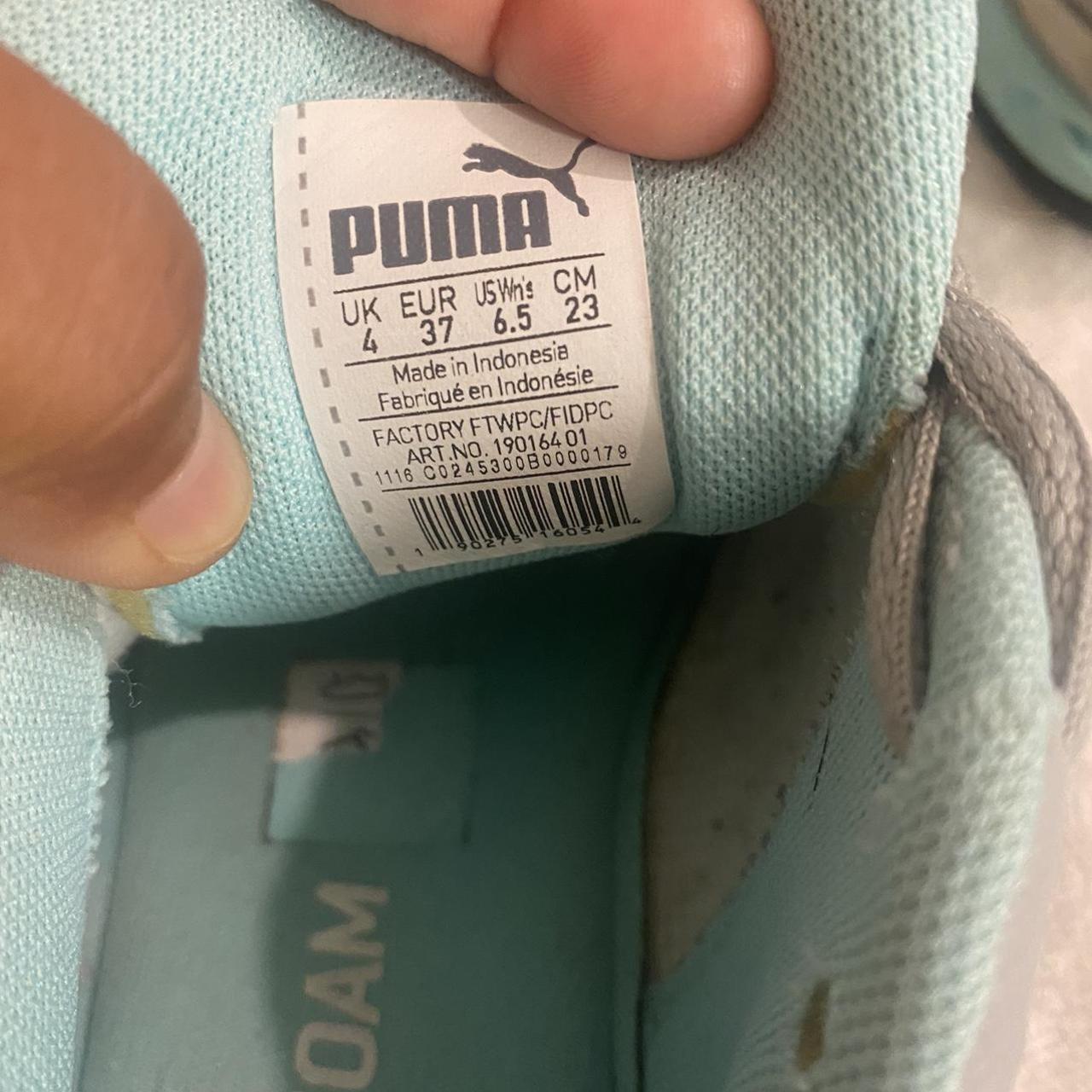 Poma grey and blue shoes Size 6.5 Puma grey and blue Depop