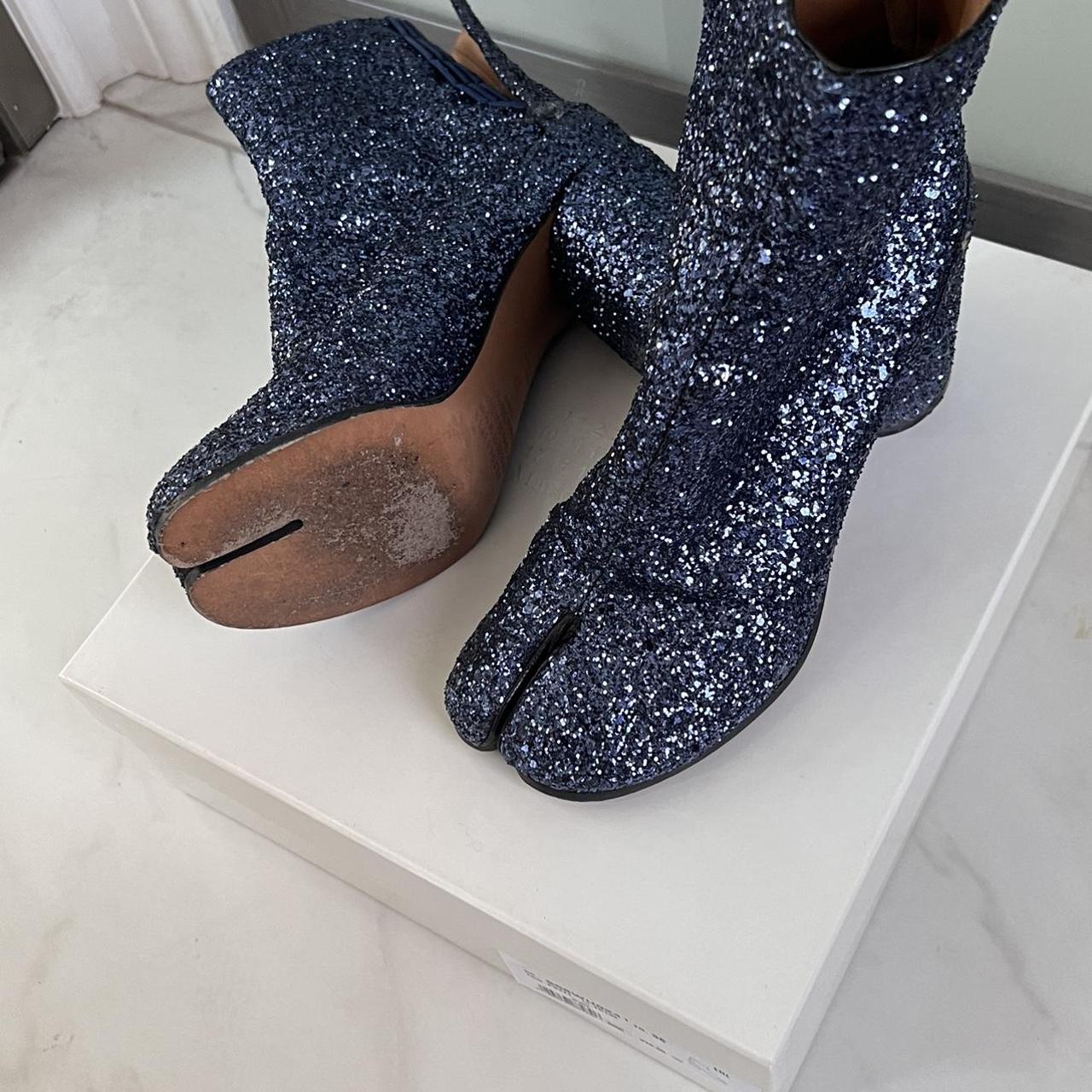 Maison Blue Glitter Tabi Boots 💙 size 38 US 8... Depop