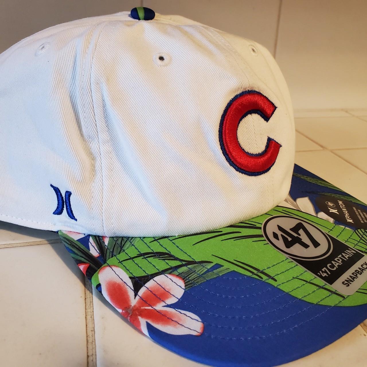 47 Brand / Hurley x Men's Chicago Cubs White Captain Snapback Adjustable Hat