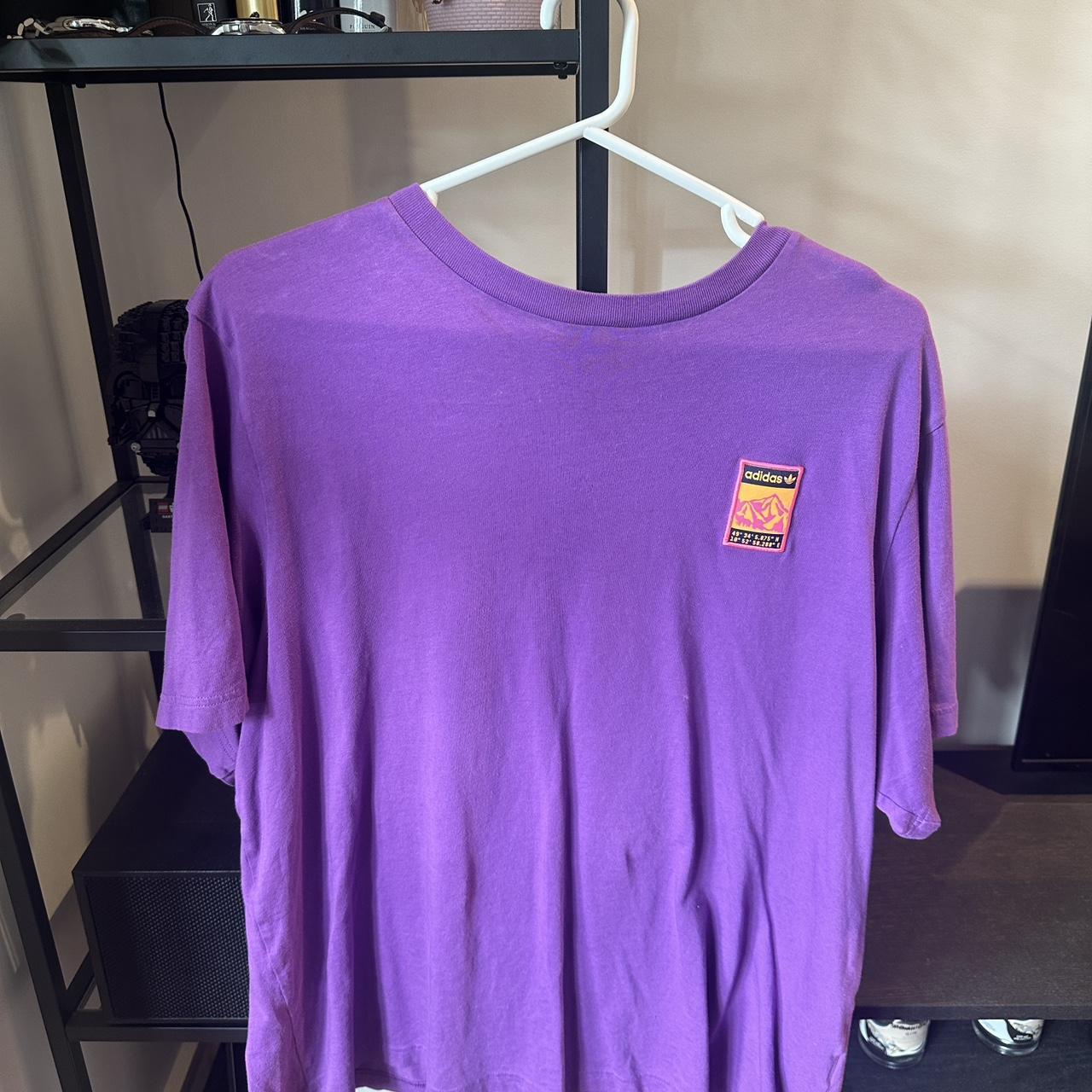 Adidas Men's T-Shirt - Purple - XL
