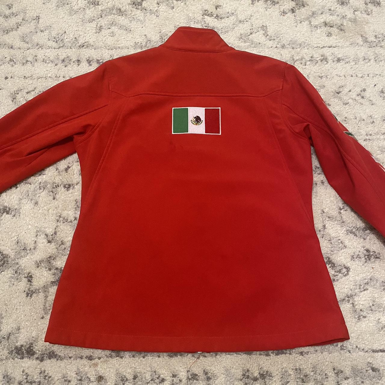 Red Ariat Jacket with Mexico flag Worn once/good... Depop