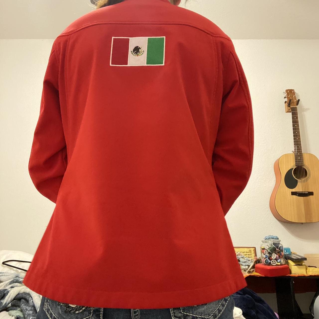 Red Ariat Jacket with Mexico flag Worn once/good... Depop