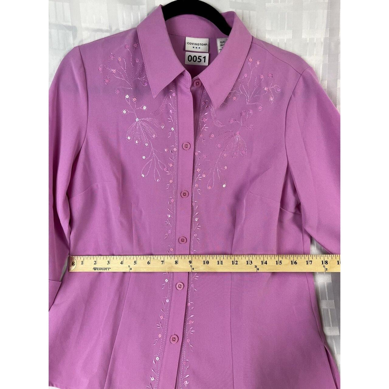 Womens Covington Blouse Top Size S 6/8 Collared... - Depop