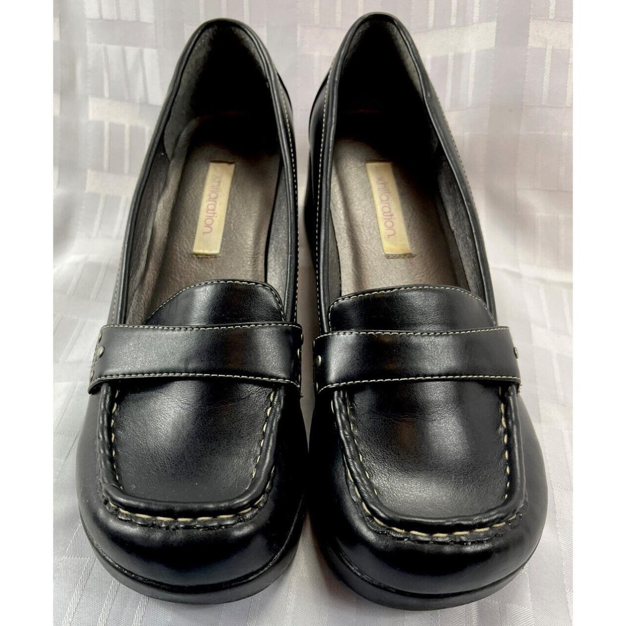exhilaration flat shoes heel Size 7.5 Black Comfort... - Depop