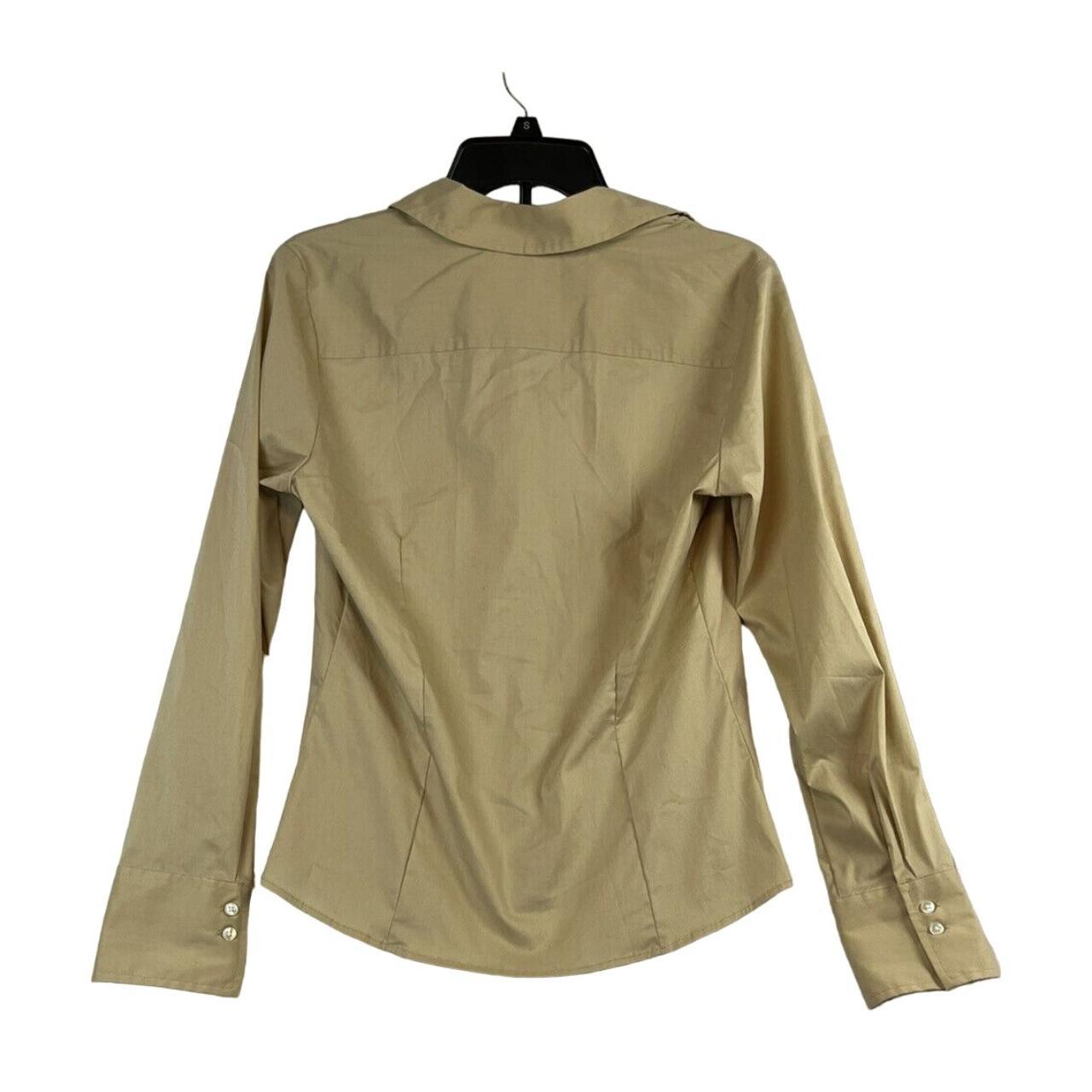Old Navy Women's button-up shirt in beige khaki,... - Depop