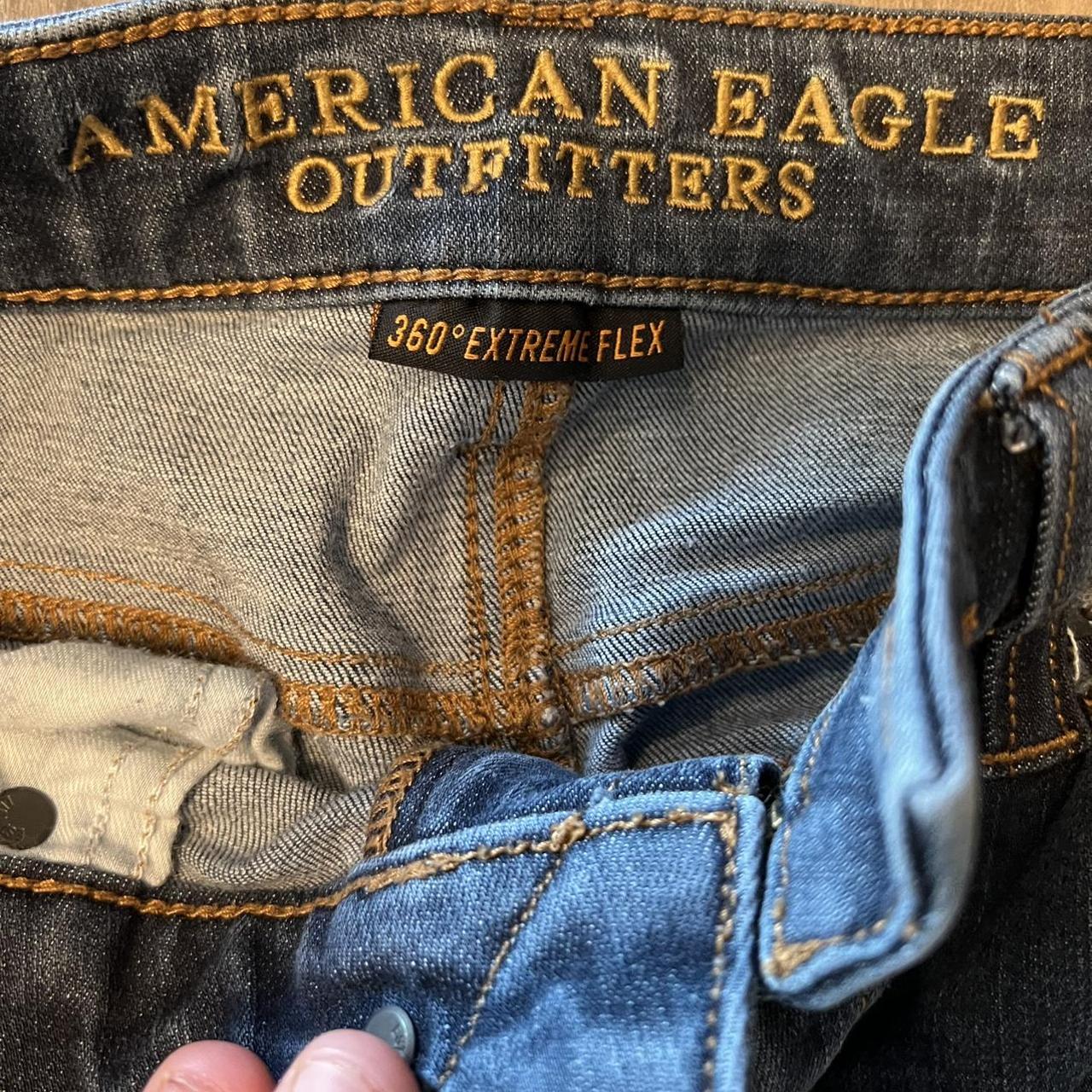 american eagle 360 extreme flex jeans skinny... - Depop