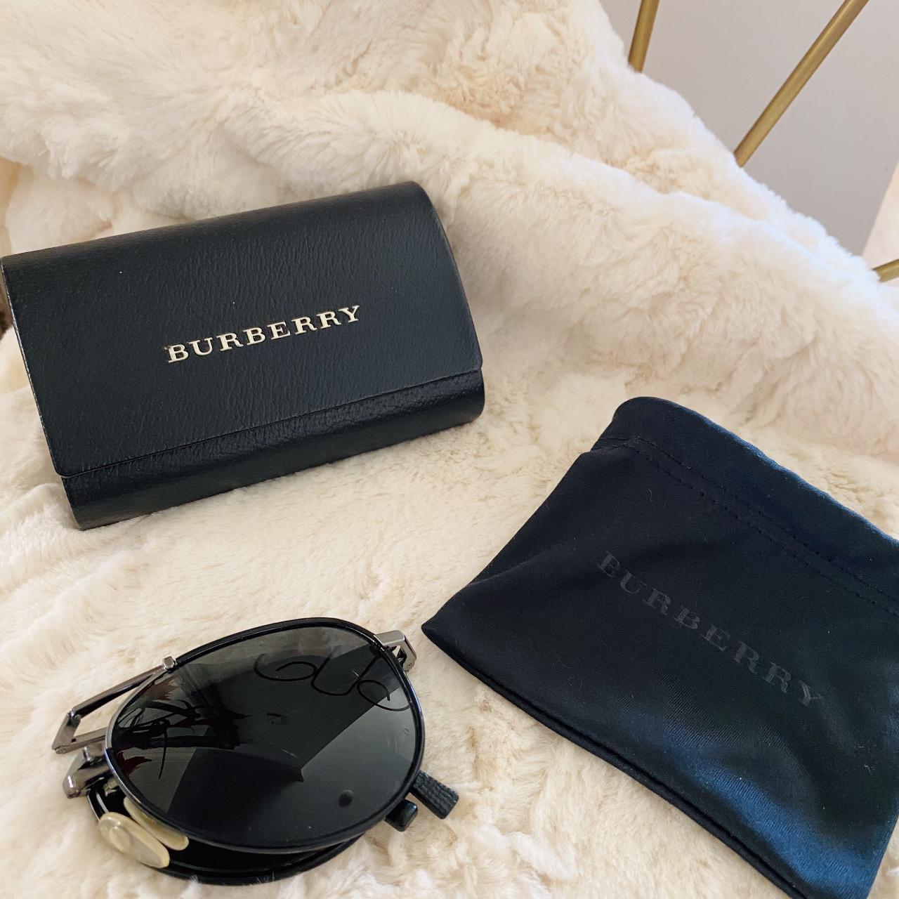 Burberry Foldable Aviator Unisex Sunglasses Depop
