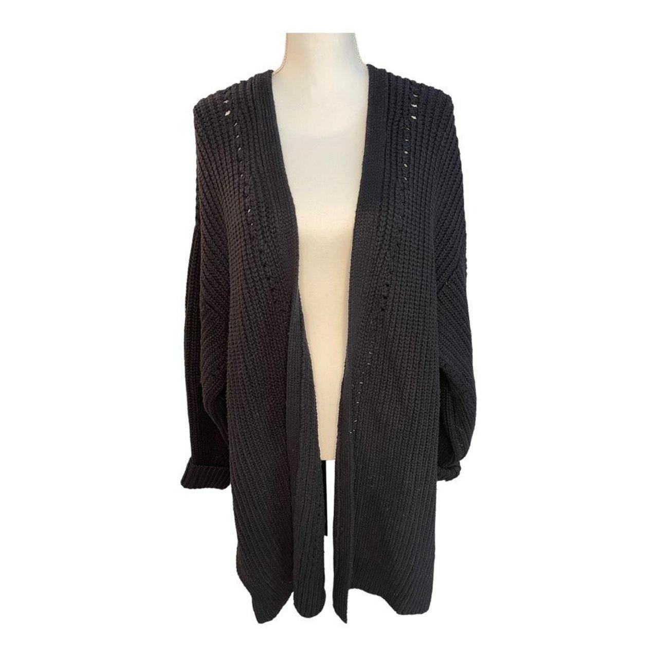 Free People Women's Black Cardigan | Depop