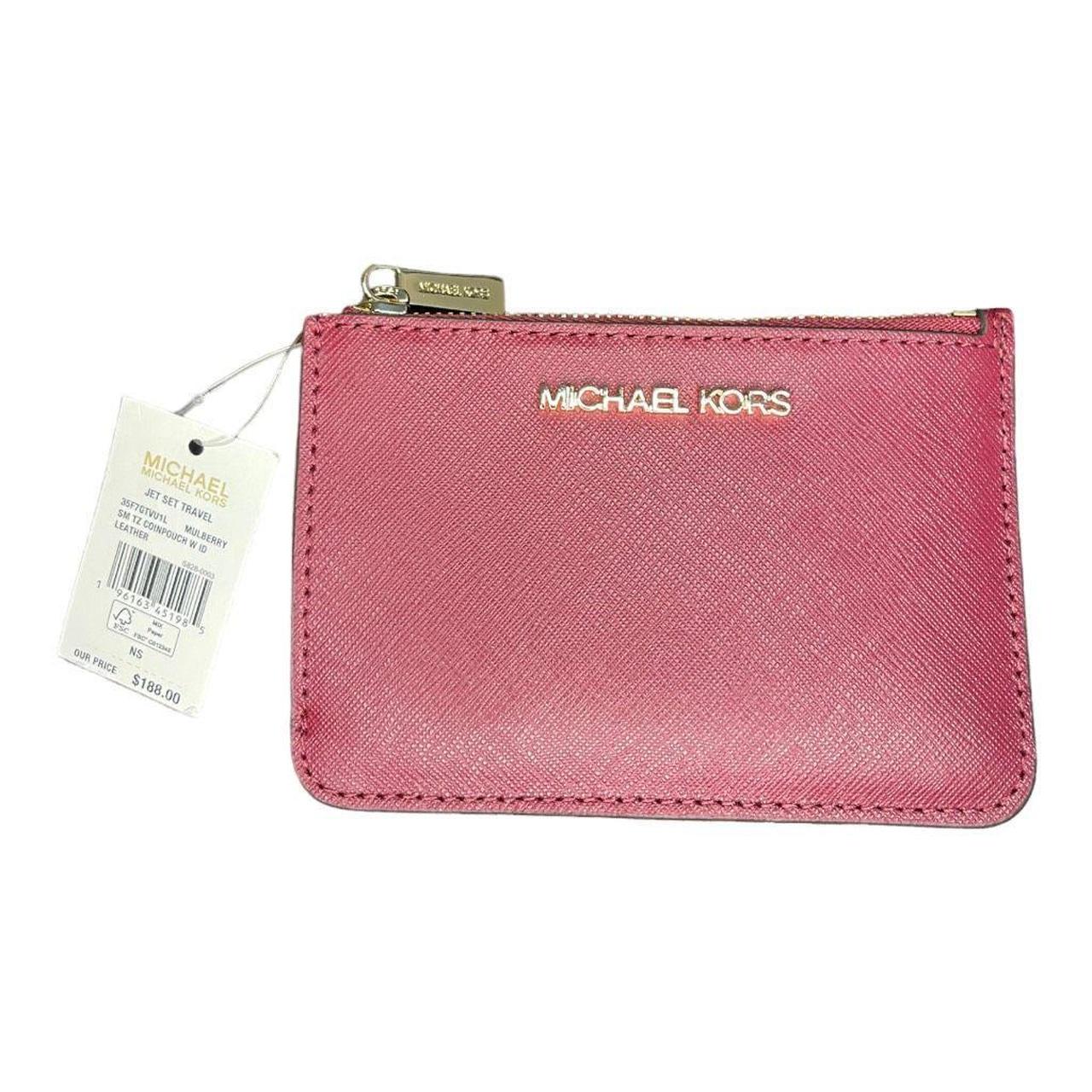 Michael Kors Jet Set Travel Small Top Zip Coin Pouch with ID Card Holder in  Powder Blush Small Logo Printed Coated Canvas with Leather - Unisex ID Case  | Lazada PH