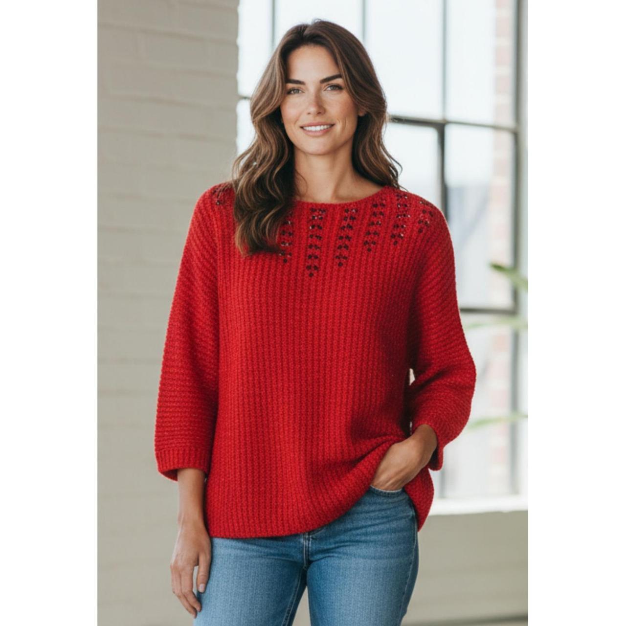 Ruby Rd. Women's Sweater - Red - S – Ruby Rd Red … - image 1