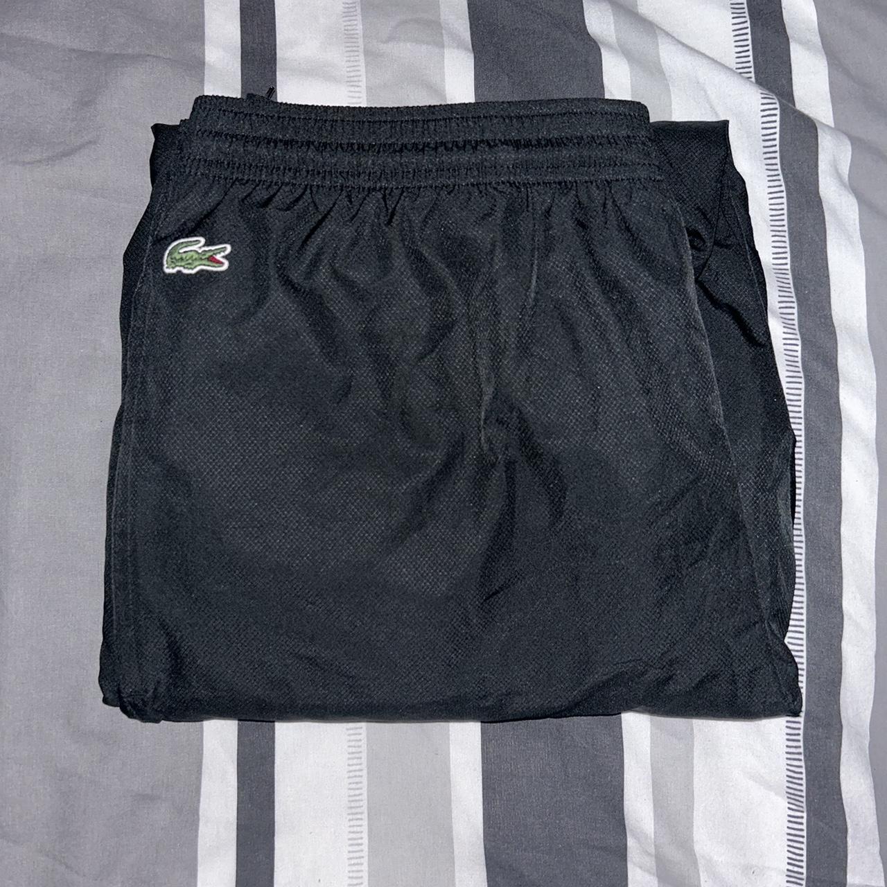 Very Rare OG Full Black Lacoste Joggers Condition -... - Depop