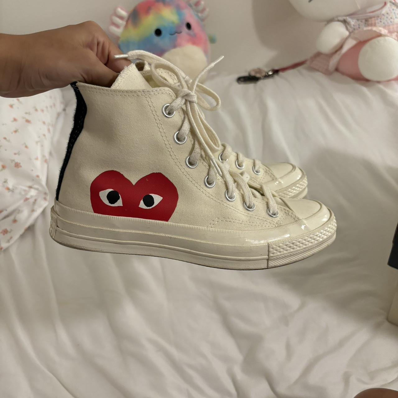 Converse x Comme des Garçons PLAY Chuck 70. worn... - Depop