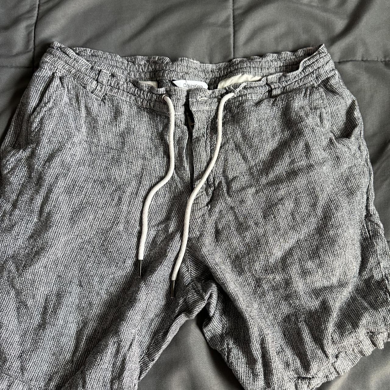 Calvin klein hot sale linen shorts