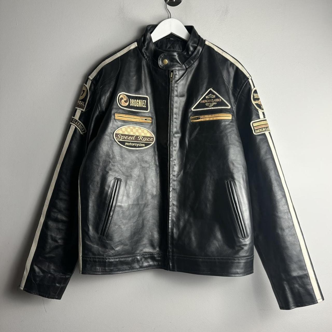 Black leather jacket retailer by Hars New York