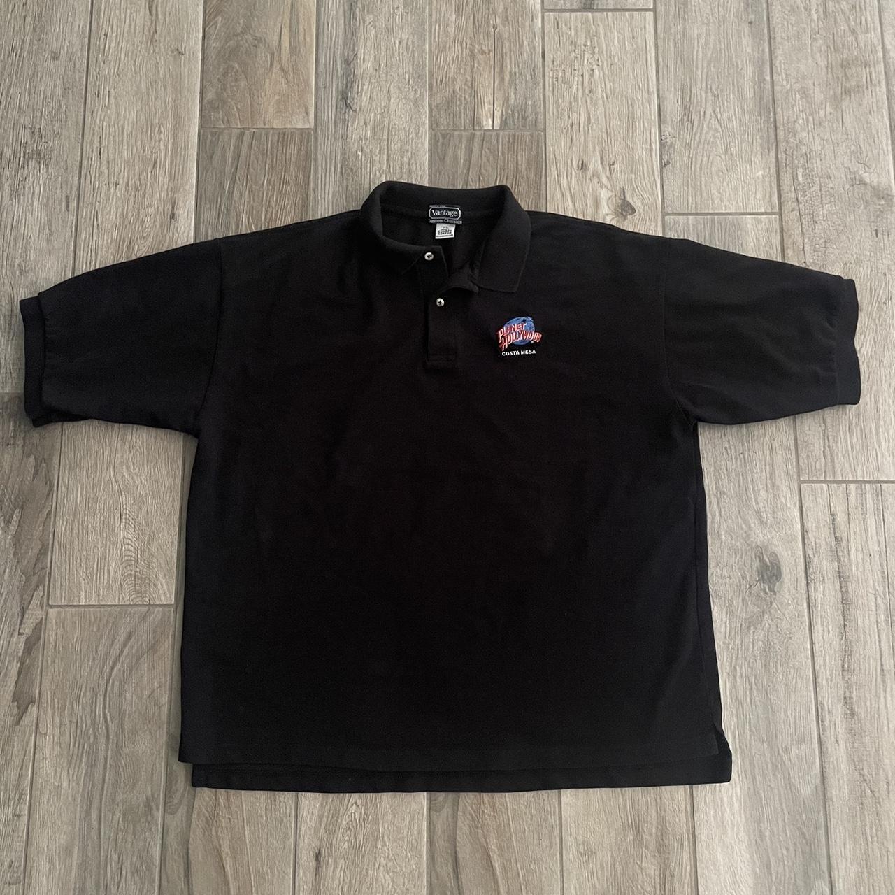 Planet Hollywood Men's Black Polo-shirts | Depop