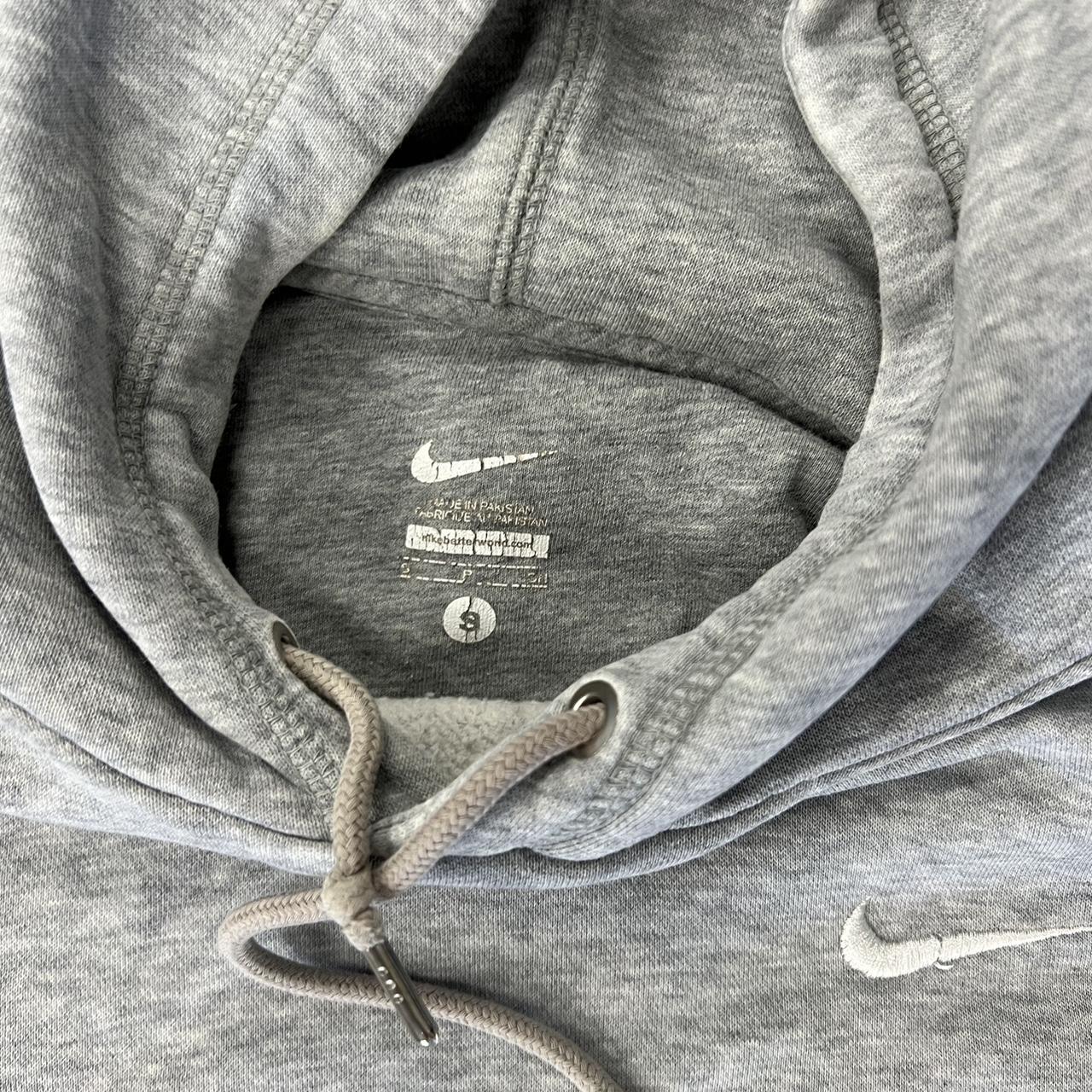 mens nike swoosh hoodie grey