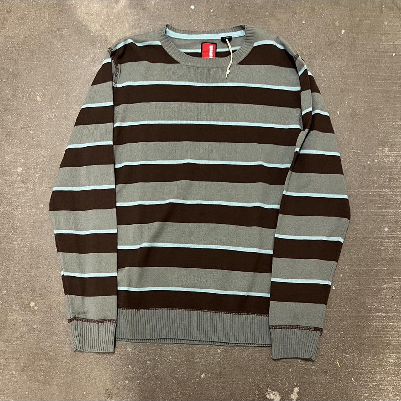 Y2k Striped Sweater - L beautiful colors, little... - Depop