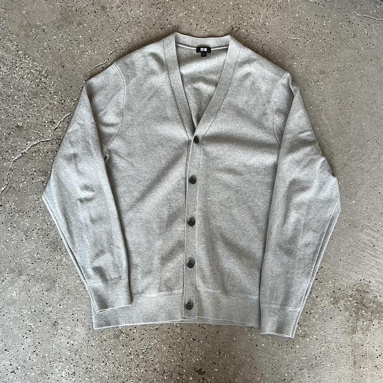 Uniqlo Knit Grey Cardigan - L used a few times no... - Depop