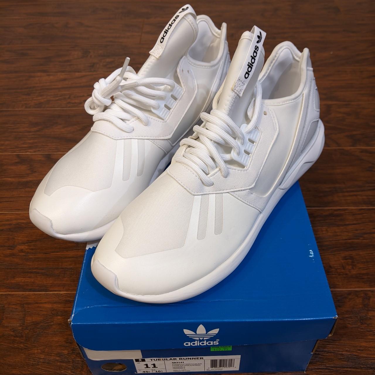 Mens white tubular on sale adidas