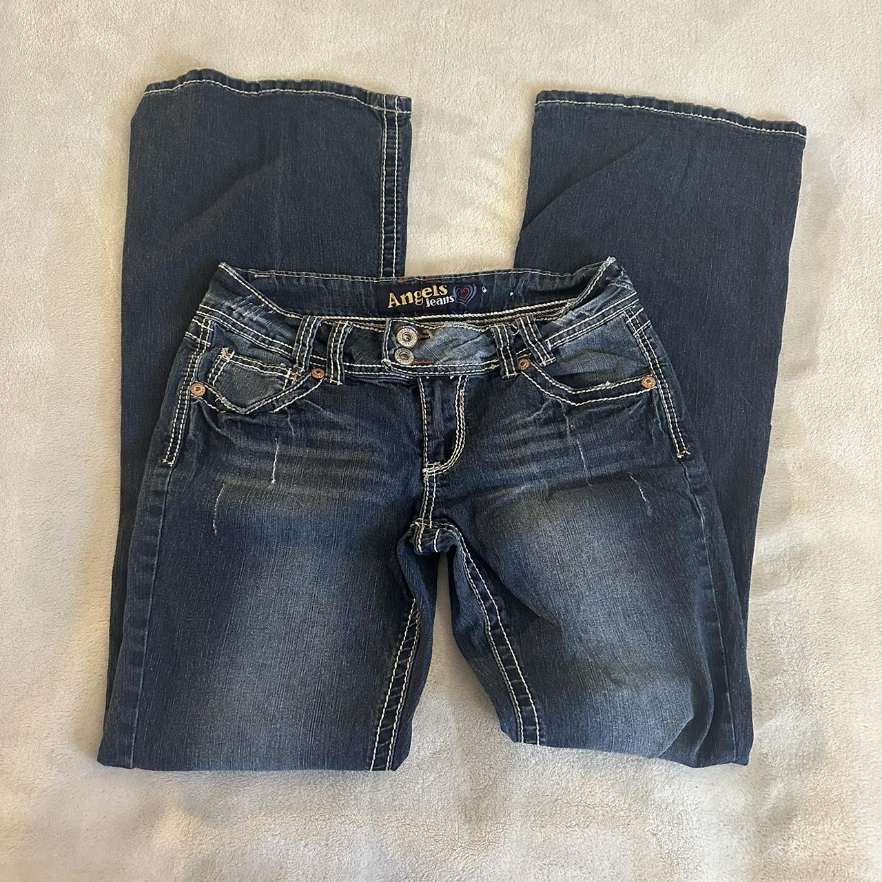vintage angles low rise jeans from the 2000s! size... - Depop